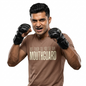 MMA Community Tshirt - Act Tough Till You See My Mouthguard – Oversized Fit Brown Tee (240 GSM)